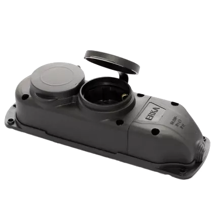 ERKA 6002 Колодка подвійна із заглушкою 2*16 (каучук)