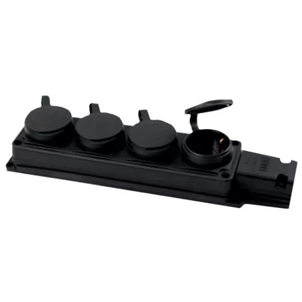 ERKA 6004 Колодка четверна з/к і заглушками 4x16 (каучук)