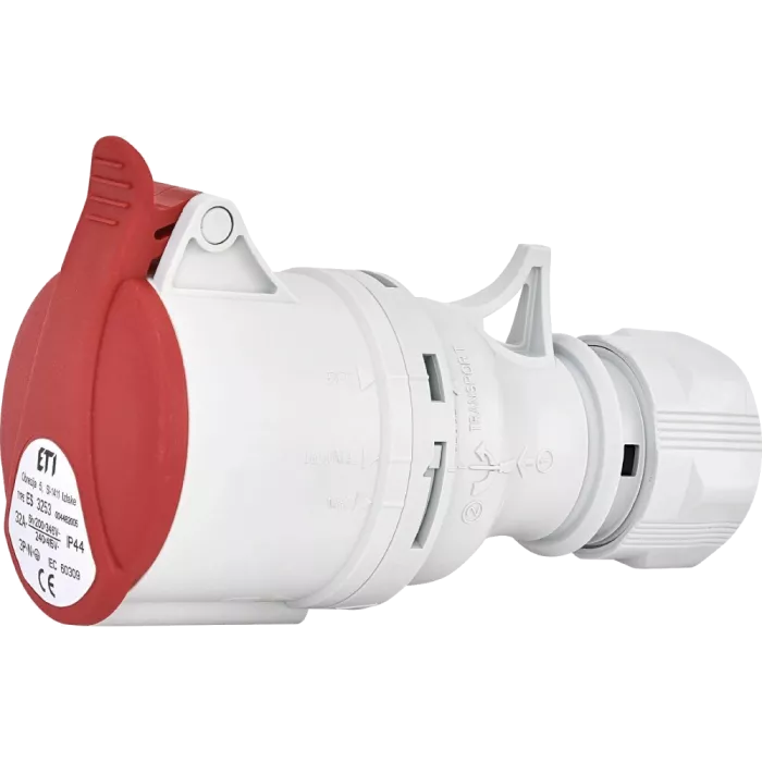 ЕТІ ES-3253 IP44 32A 400V 3P+N+PE Розетка кабельна