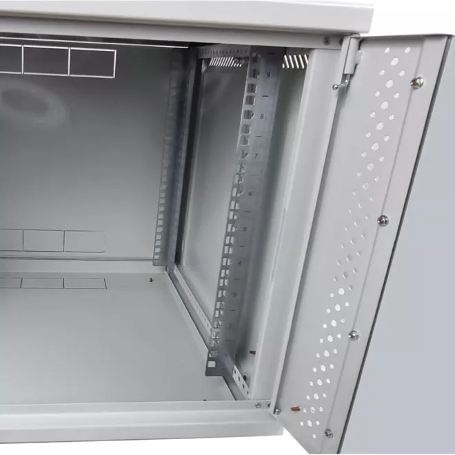 EServer 9U 600х600х503 скло, сіра Шафа