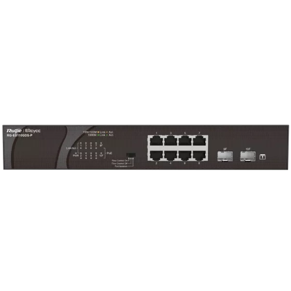Ruijie Reyee RG-ES110GDS-P PoE Комутатор 8 портів некерований