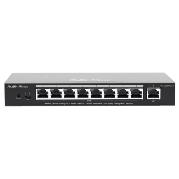 Ruijie RG-ES209GC-P POE Комутатор 9 портів керований