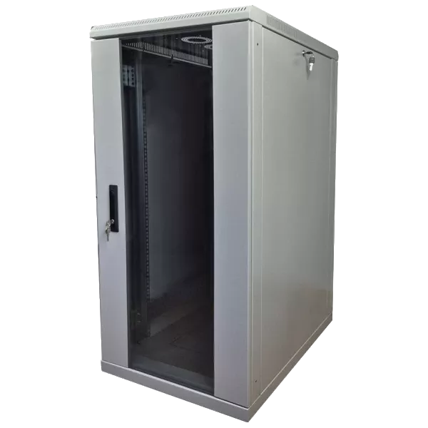 EServer 24U-600х800, скло, сіра Шафа підлогова