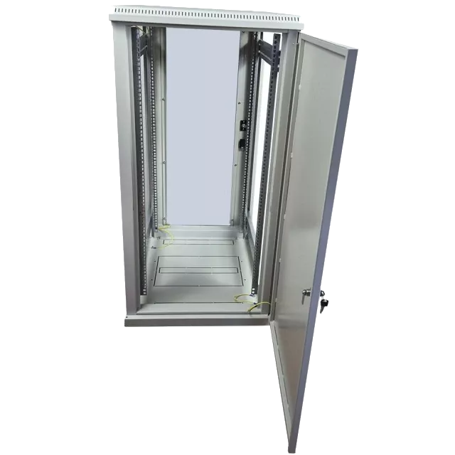 EServer 24U-600х600, скло, сіра Шафа підлогова