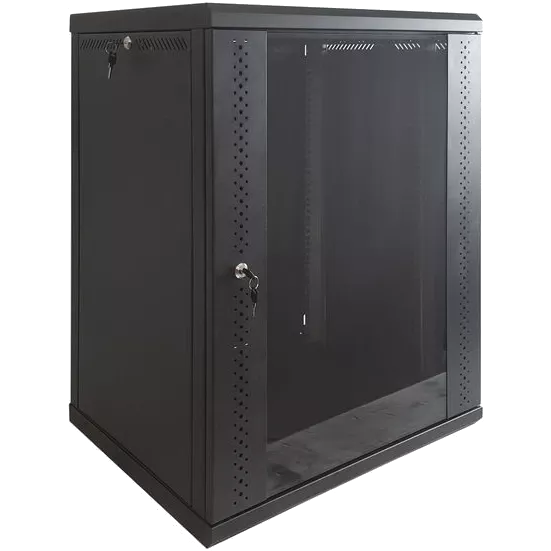 EServer 15U 600х600х773 скло, чорна Шафа