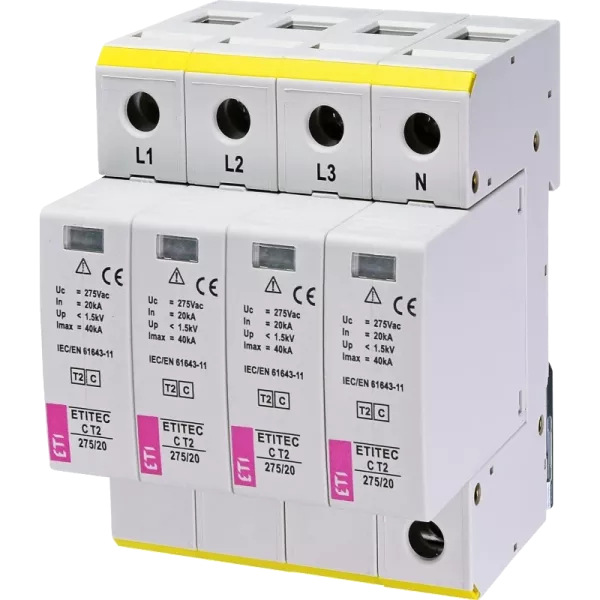 ETI TEC C T2 275/20 (4+0) 4p Обмежувач перенапруги