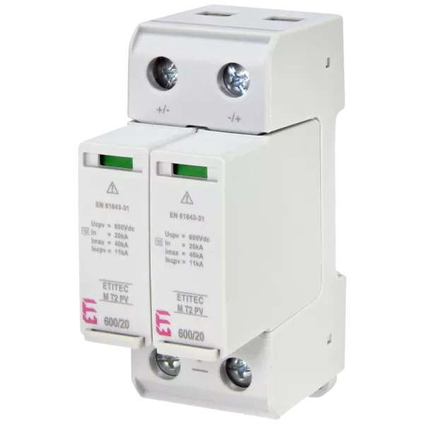 ETI TEC M T2 PV 600/20 (для PV систем) Обмежувач перенапруги