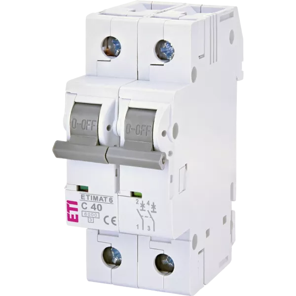 ЕТІ ETIMAT 6 2Р 40А 6kA C Автоматичний вимикач
