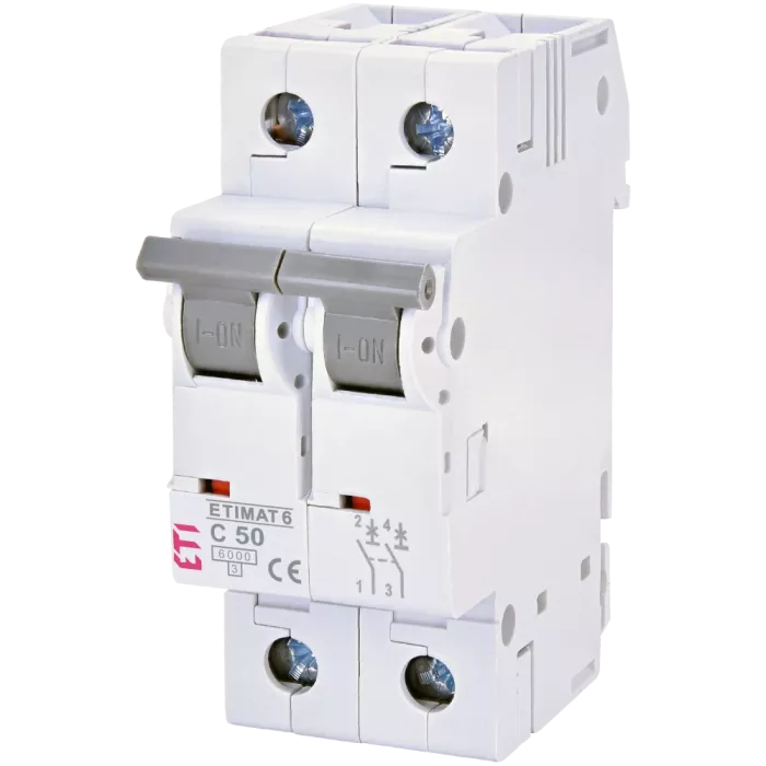 ЕТІ ETIMAT 6 2Р 50А 6kA C Автоматичний вимикач