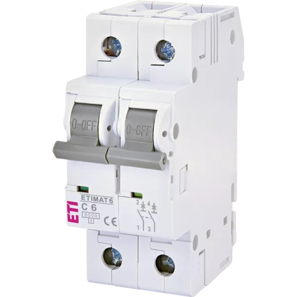 ЕТІ ETIMAT 6 2Р 06А 6kA C Автоматичний вимикач