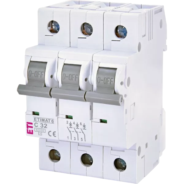 ЕТІ ETIMAT 6 3Р 32А 6kA C Автоматичний вимикач