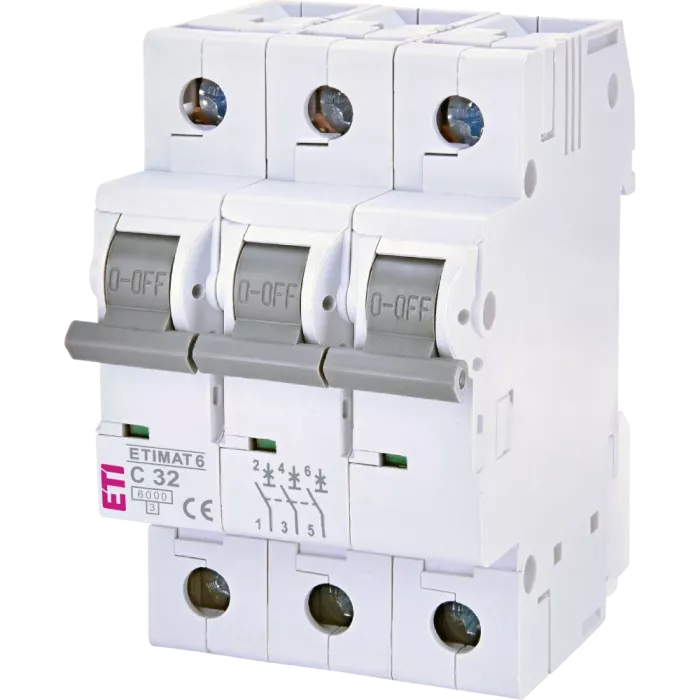ЕТІ ETIMAT 6 3Р 32А 6kA C Автоматичний вимикач