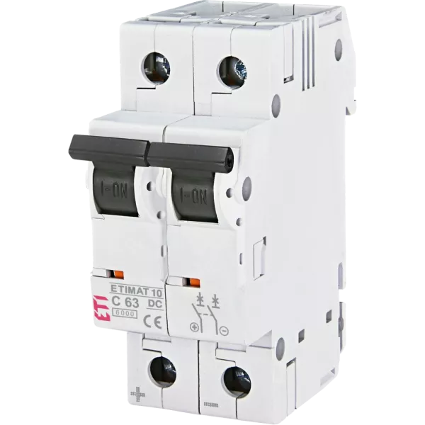 ЕТІ ETIMAT 10 DC 2p C 63A (6 kA) Автоматичний вимикач
