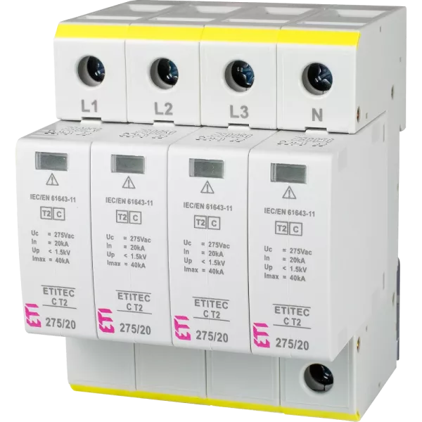 ETI TEC C T2 275/20 (4+0) 4p Ограничитель перенапряжения