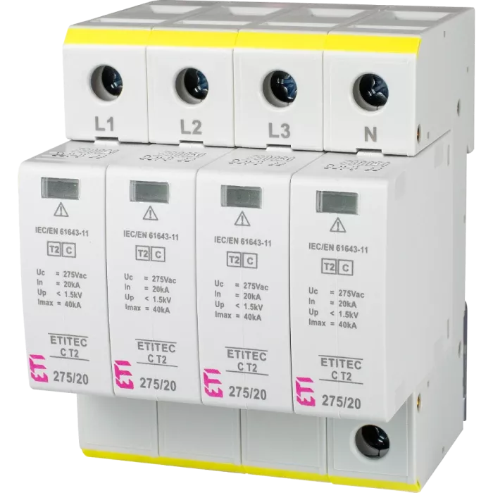ETI TEC C T2 275/20 (4+0) 4p Обмежувач перенапруги