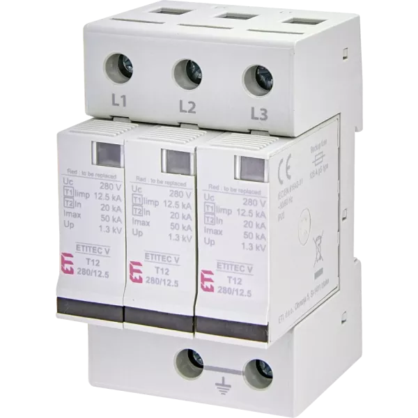 ETI TEC V T12 280/12,5 (3+0) Обмежувач перенапруги