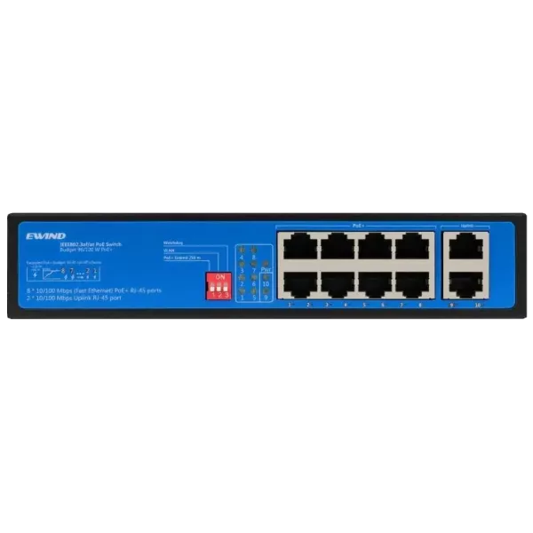 Ewind EW-S1910CF-AP PoE Комутатор 10 портів некерований