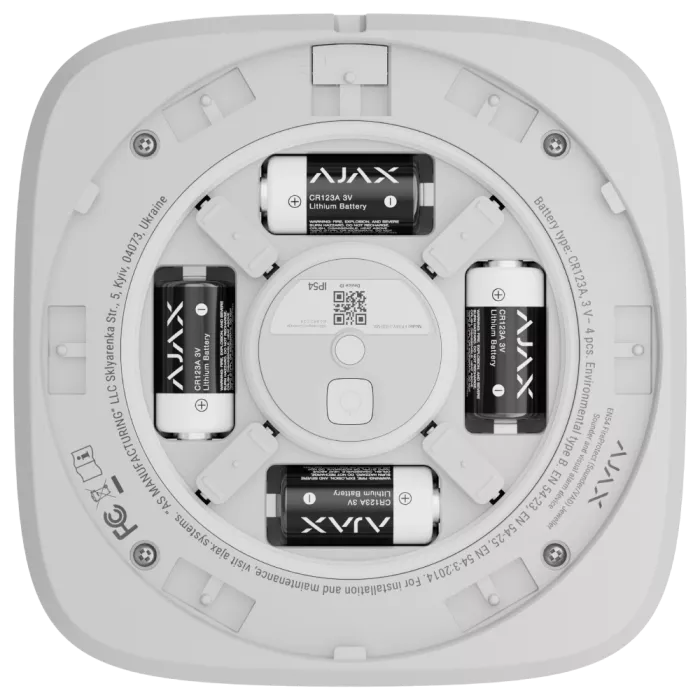 Ajax EN54 FireProtect (Sounder/VAD) white пожарный светозвуковой "ВИХІД" Извещатель