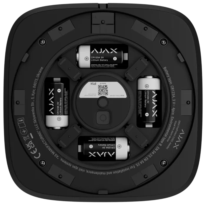 Ajax EN54 FireProtect (VAD) black пожарный световой "ВИХІД" Извещатель