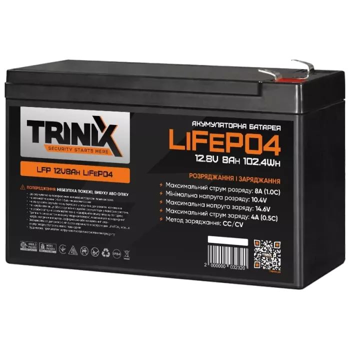 TRINIX LFP 12V8Ah LiFePo4 Акумуляторна батарея