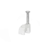 Скоба Ziplex для кабеля с гвоздем круглая d 5 белая(100шт)