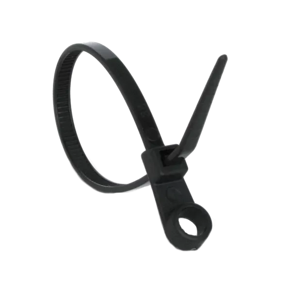 Стяжка Ziplex кабельна з кільцем 3,6х110 чорна (100шт)