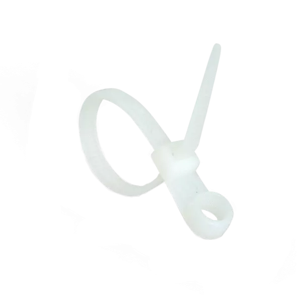 Стяжка Ziplex кабельна з кільцем 3,6х110 біла(100шт)