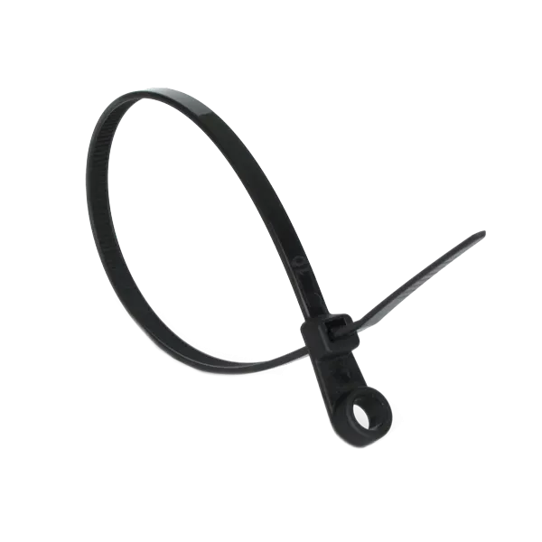 Стяжка Ziplex кабельна з кільцем 4,2х220 чорна (100шт)