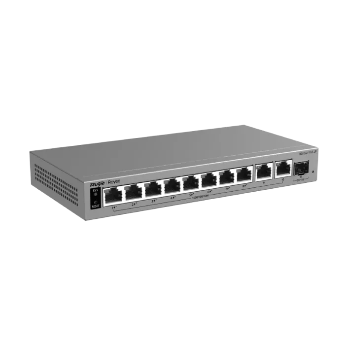 Ruijie RG-ES211GS-LP PoE Комутатор 11 портів керований хмарно