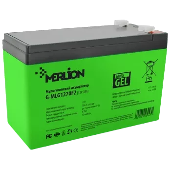 MERLION G-MLG1270F2 7A•ч 12В мультигель Свинцово-кислотная аккумуляторная батарея