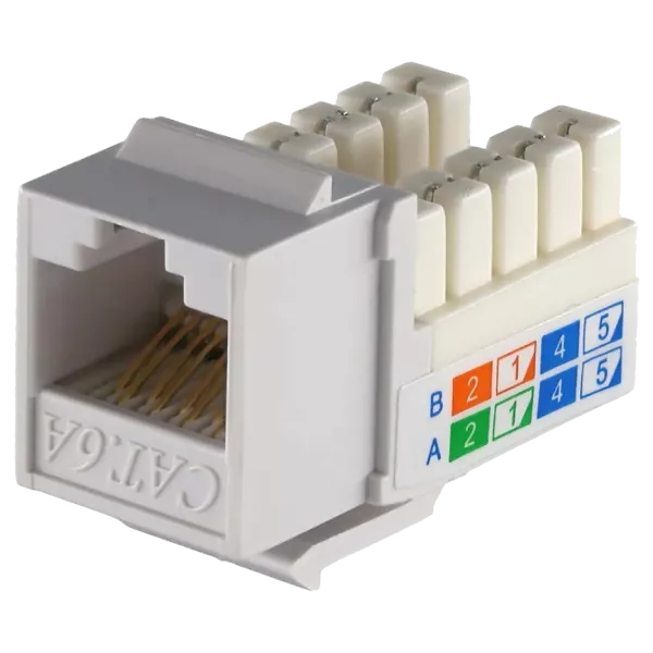 KeyStone RJ45 UTP, кат. 5e, 6, 6a, 110, Slim, W -16.6 мм Модуль