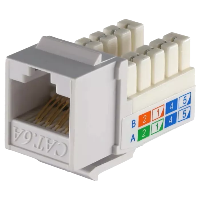 KeyStone RJ45 UTP, кат. 5e, 6, 6a, 110, Slim, W -16.6 мм Модуль