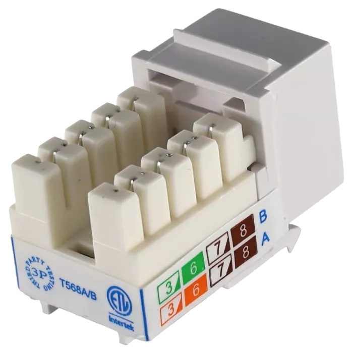 KeyStone RJ45 UTP, кат. 5e, 6, 6a, 110, Slim, W -16.6 мм Модуль