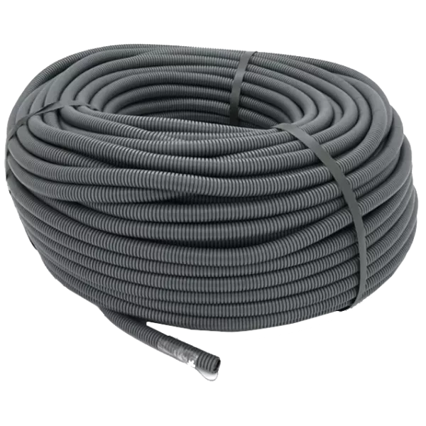 350Н 32/25мм бухта 50м гибкая с протяжкой негорючая Труба гофрированная