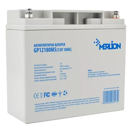 MERLION AGM GP12180M5 12В 18 А.г Акумуляторна батарея
