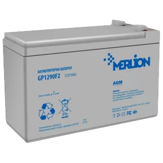 MERLION GP1290F2 AGM 12В 9 А•ч Свинцево-кислотна акумуляторна батарея