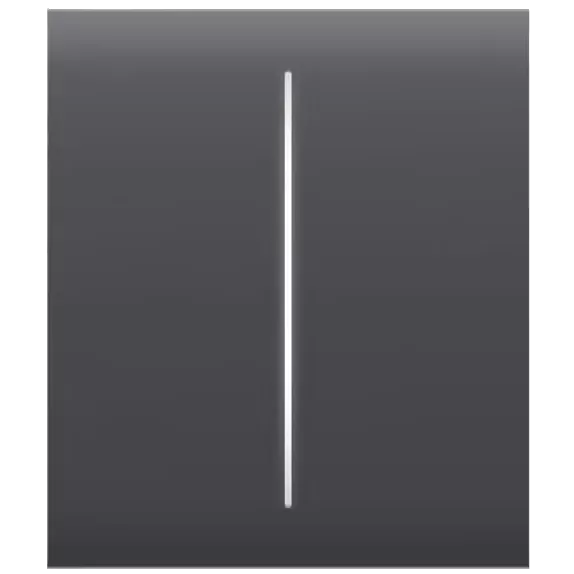 Ajax CenterButton (2-gang) [55] graphite Кнопка центральна для двоклавішного вимикача