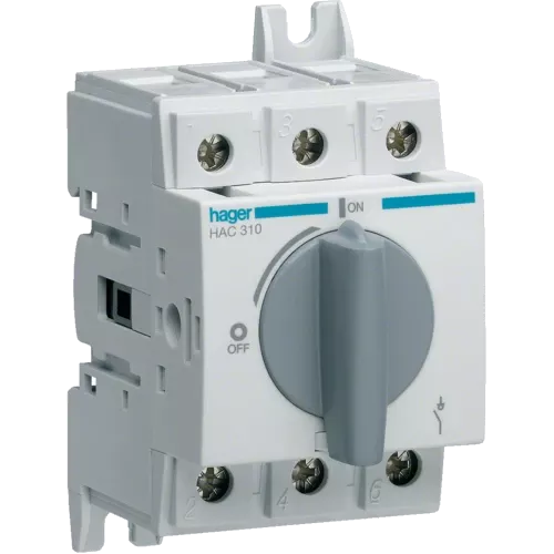 Hager HAC310 Вимикач навантаження модульний до 35мм2, 3п 100А
