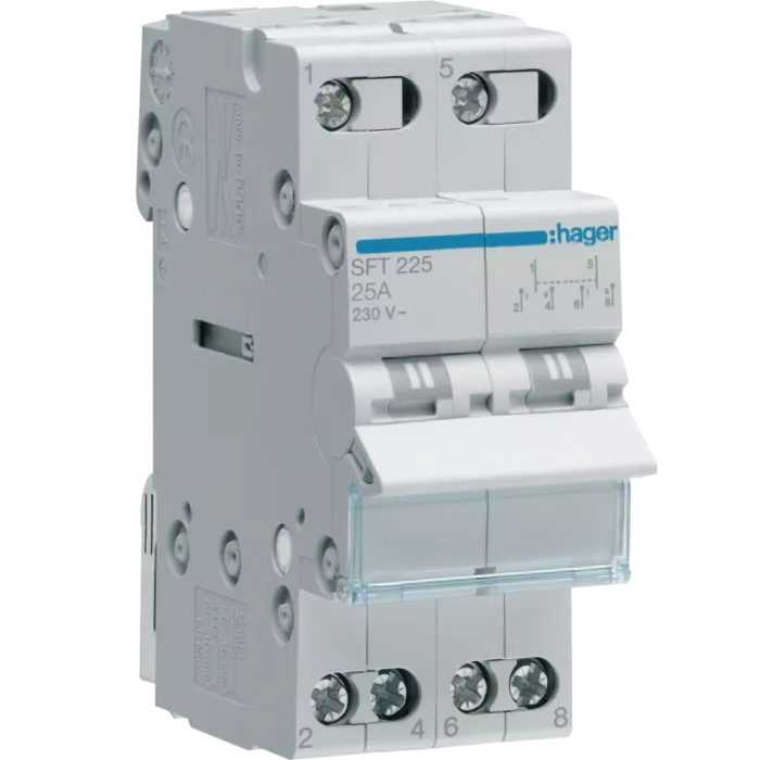 Hager SFT225 2Р 25А 230В 2м Переключатель I-0-II
