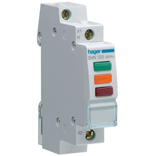 Hager SVN129 Індикатор потрійний LED 230В