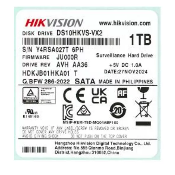 Hikvsion DS10HKVS-VX2 Жорсткий диск внутрішній