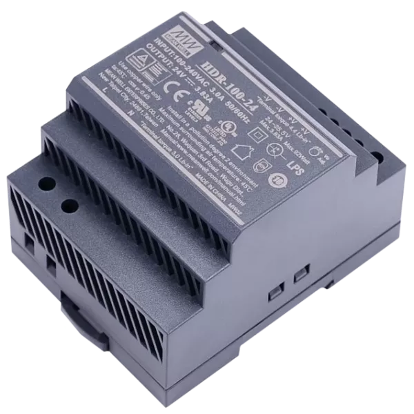 Mean Well HDR-100-24N 24В 4.2А Блок живлення (для монтажа на DIN рейку)