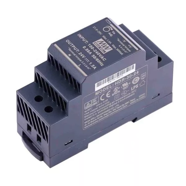 Mean Well HDR-30-24 24В 1.5А Блок живлення MeanWell