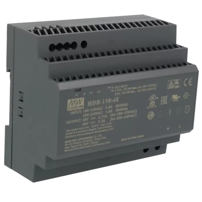 MeanWell HDR-150-48 48B 3.2А Блок питания (для монтажа на DIN рейку)
