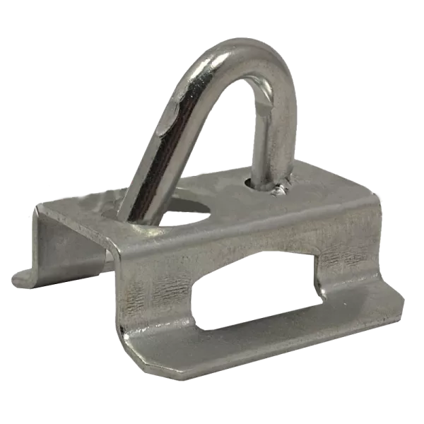 Гак (крюк) для опор без отворів для кріплення бандажною стрічкою, оцинкований
