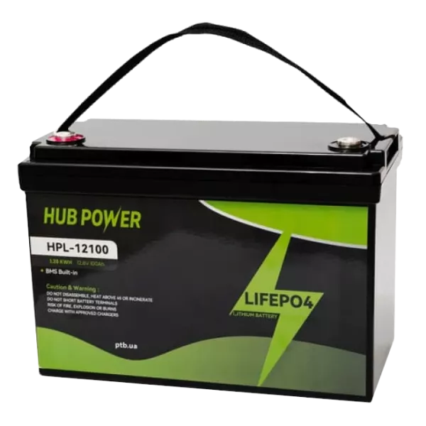 Hub Power HPL-12100 LiFePO4 12В/100А•г Акумуляторна батарея