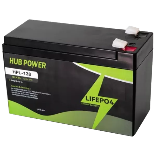 Hub Power HPL-128 LiFePO4 12В/8А•г Акумуляторна батарея