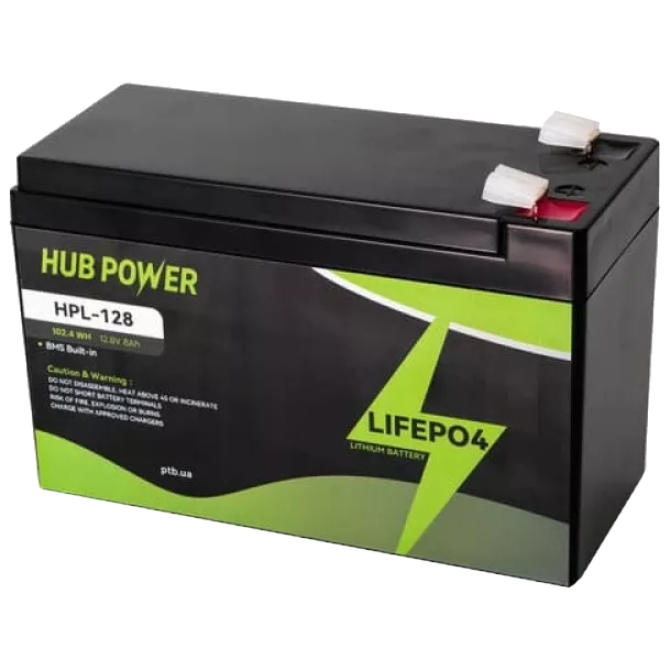 Hub Power HPL-128 LiFePO4 12В/8А•г Акумуляторна батарея