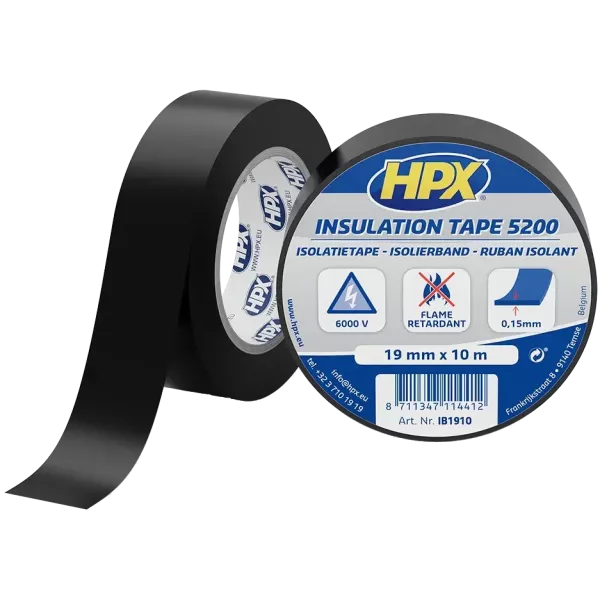 HPX IB1910 HPX5200 19мм х 10м Стрічка ПВХ ізоляційна