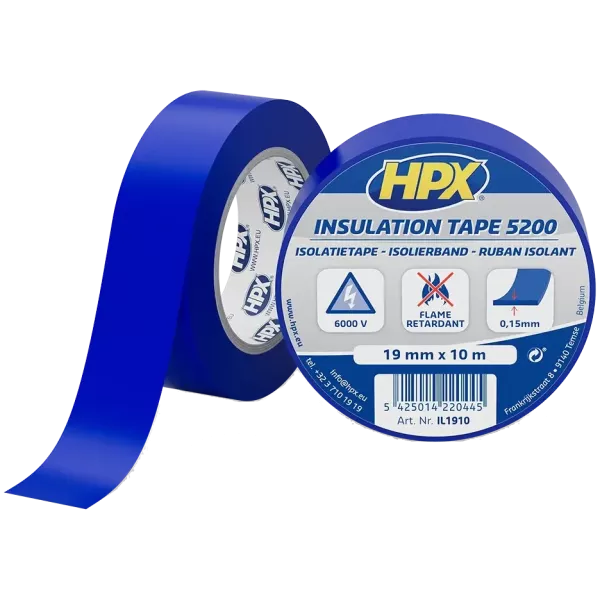 HPX IL1910 HPX5200 19мм х 10м Стрічка ПВХ ізоляційна